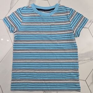 Epic Threads Aqua and Black Striped Tee